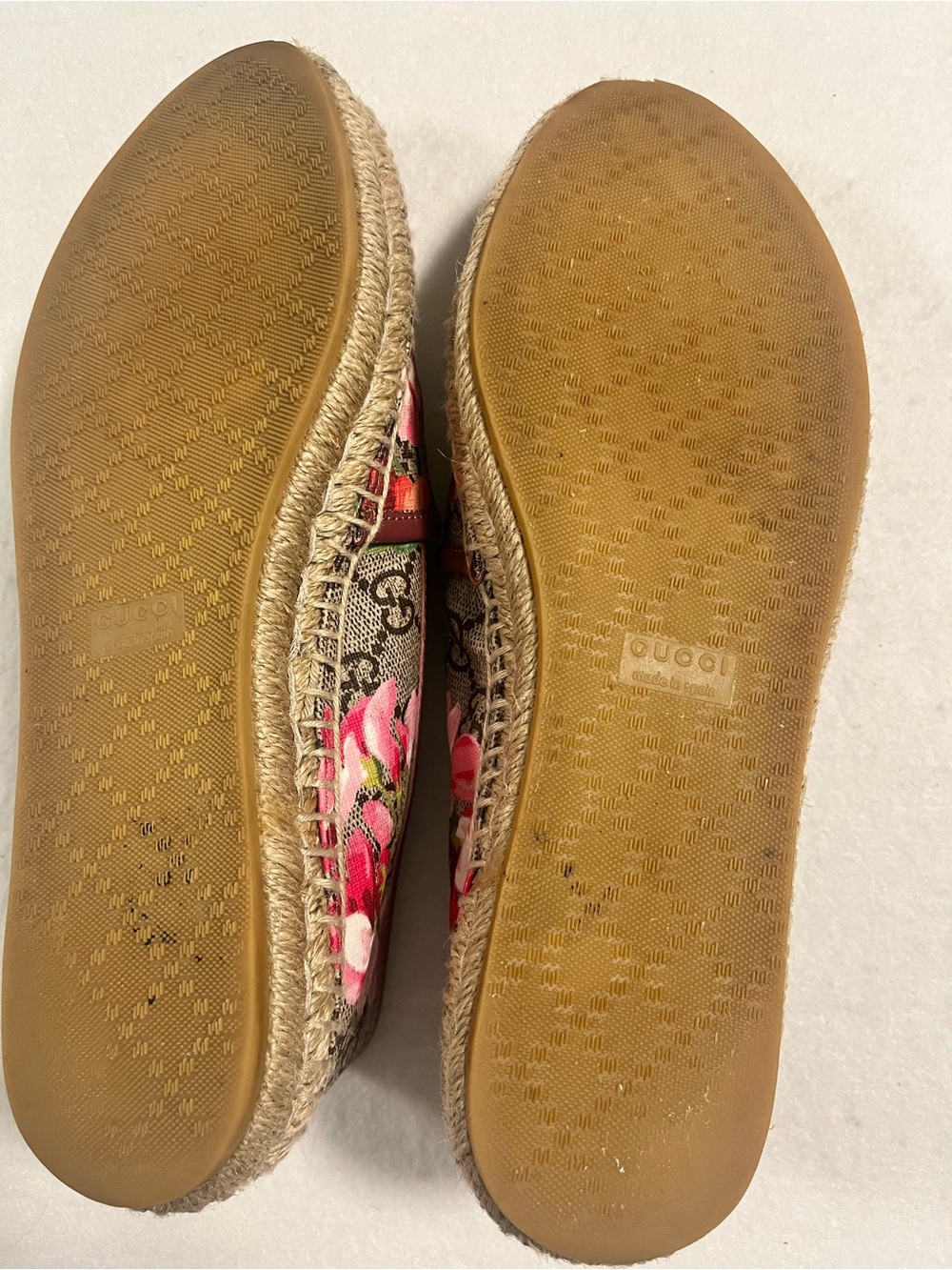 🌸Gucci Blooms Espadrilles Flat GG Supreme Floral Print - Picture 9 of 12